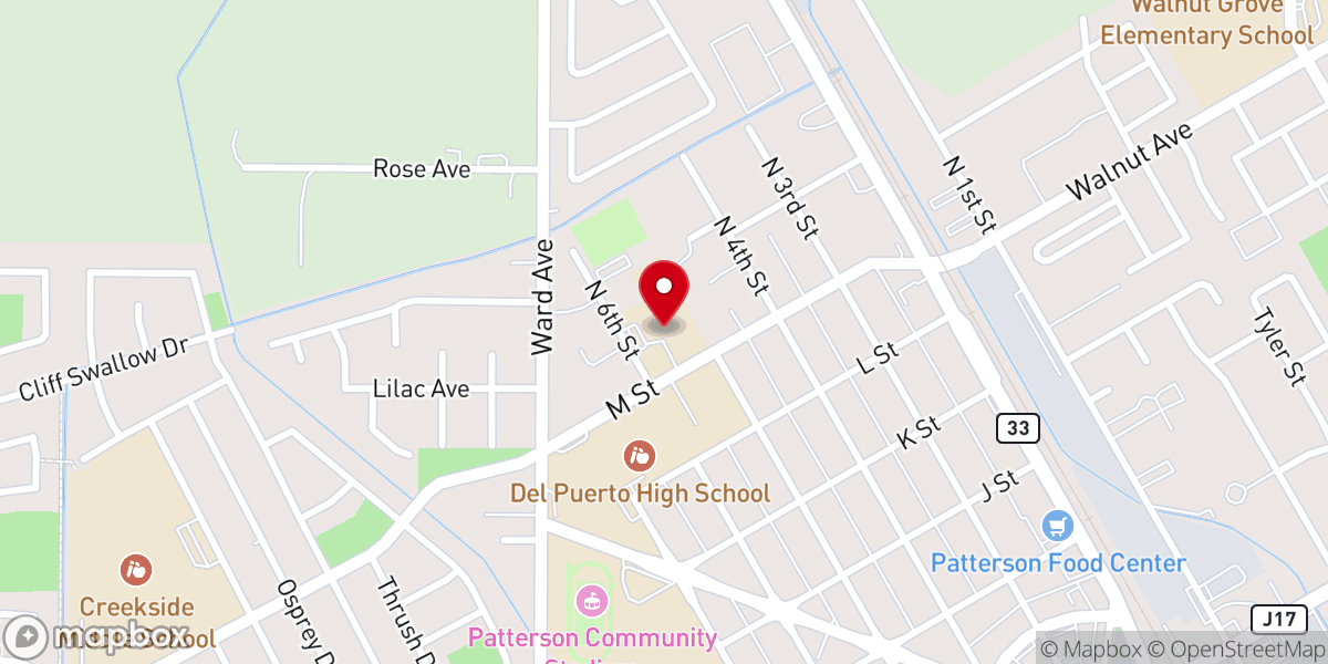Map showing location of Sacred Heart Catholic School