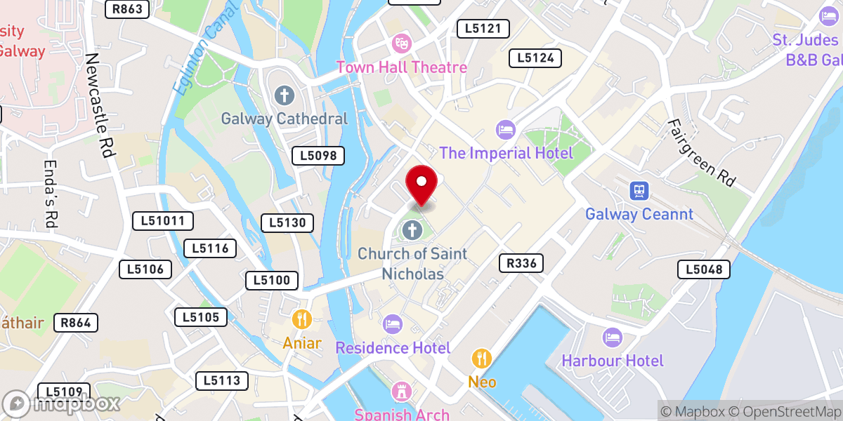 Map showing location of St. Nicholas, Market