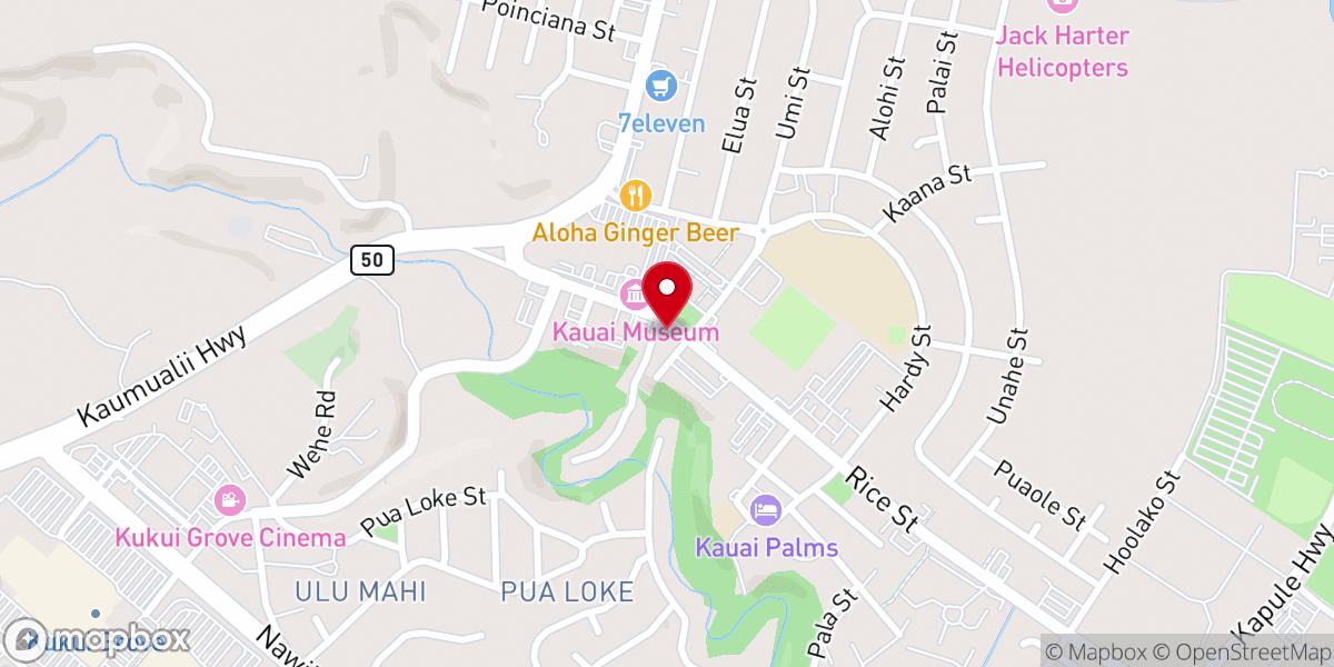 Map showing location of Lihue Missionary Church