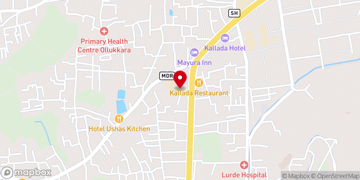 Map showing location of Malankara Orthodox Syrian Bishop's House, Mannuthy