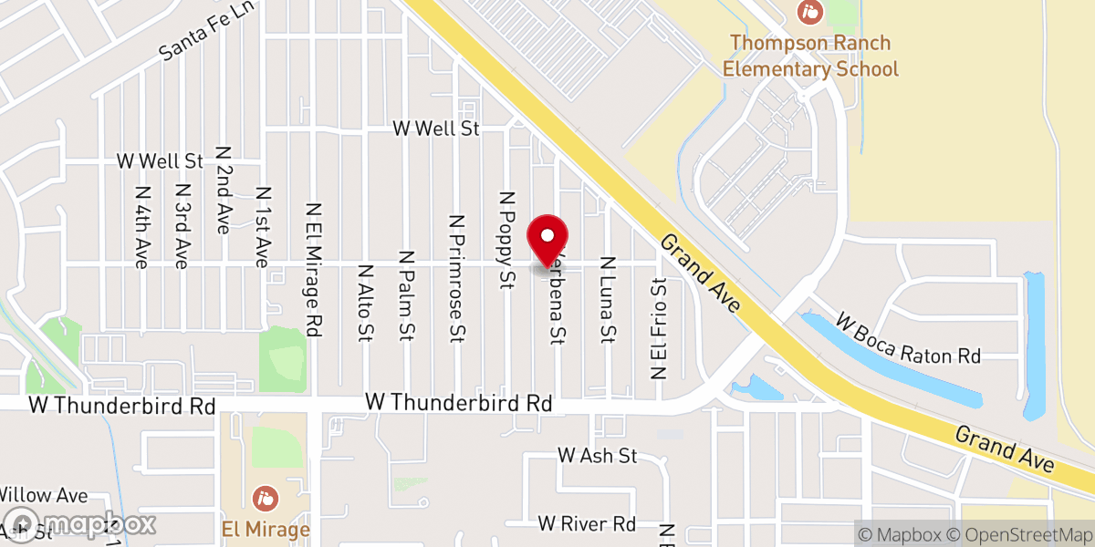 Map showing location of Santa Teresita Catholic Church