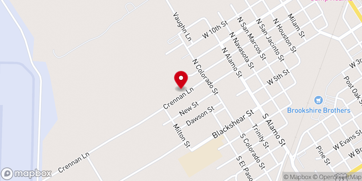 Map showing location of Jones Chapel Baptist Church