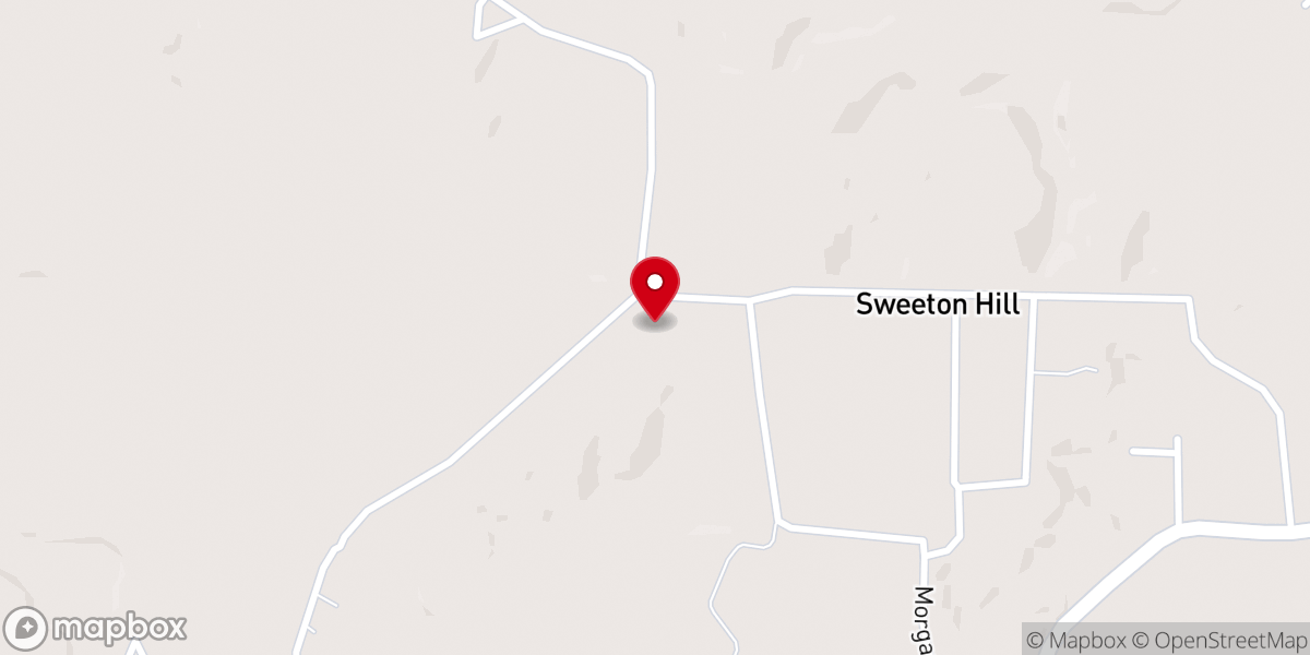 Map showing location of Sweeton Hill Church