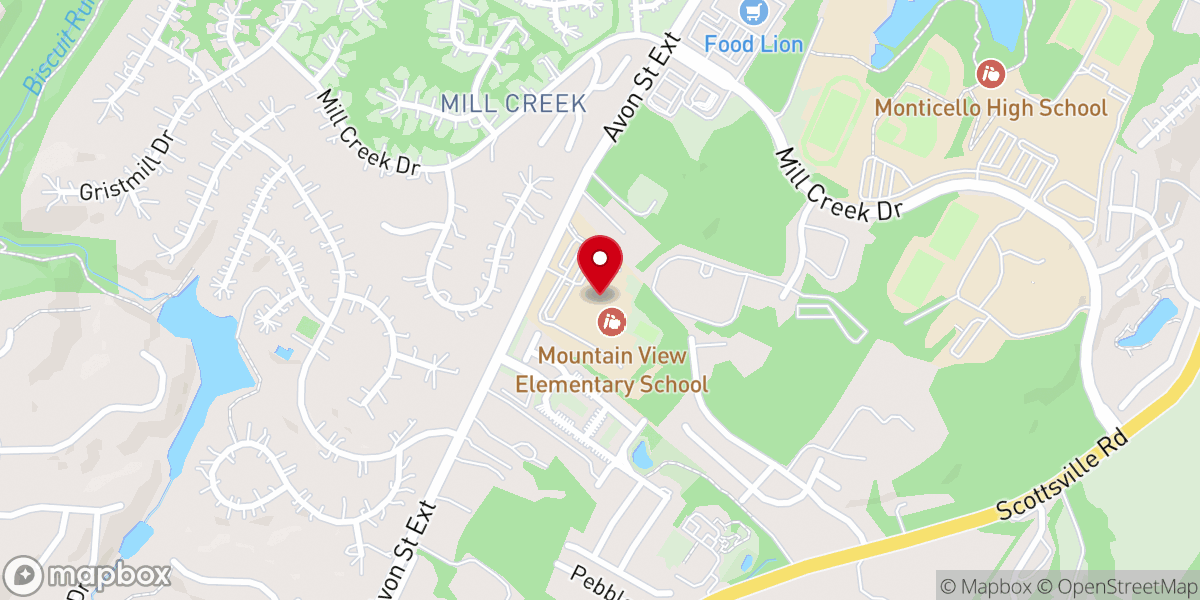 Map showing location of Charlottesville Community Church