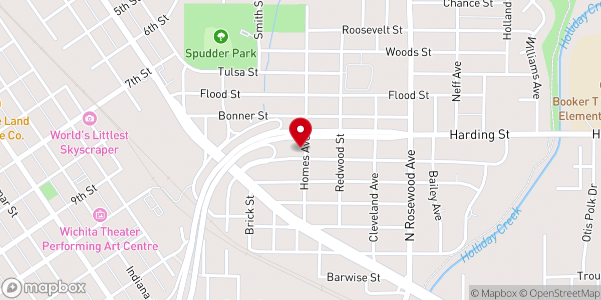 Map showing location of Our Lady of Guadalupe Church
