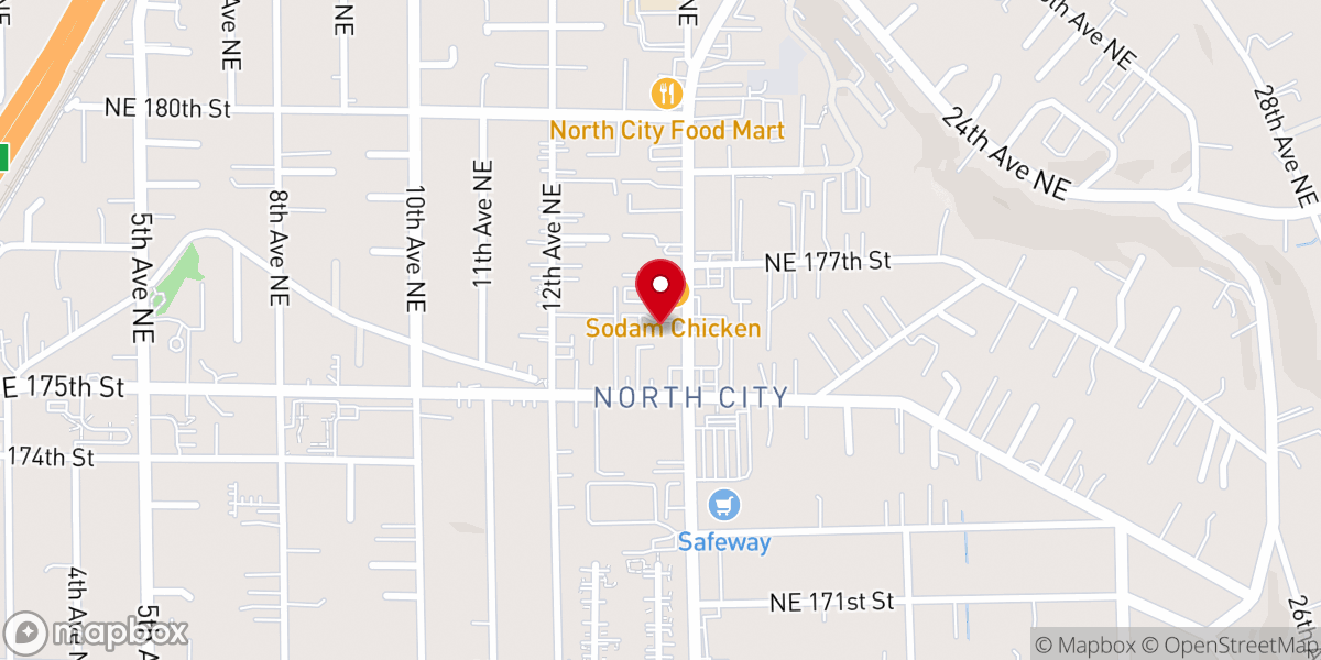 Map showing location of Christ Covenant Church of Seattle