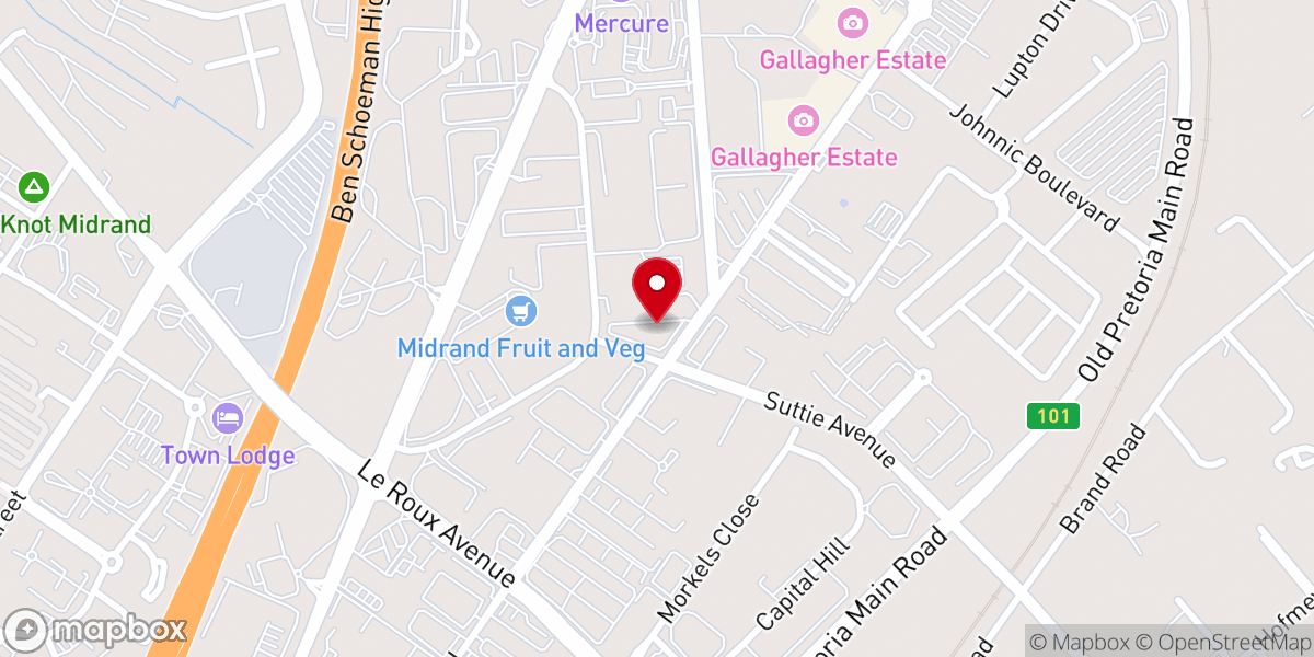 Map showing location of Midrand Spoken Word