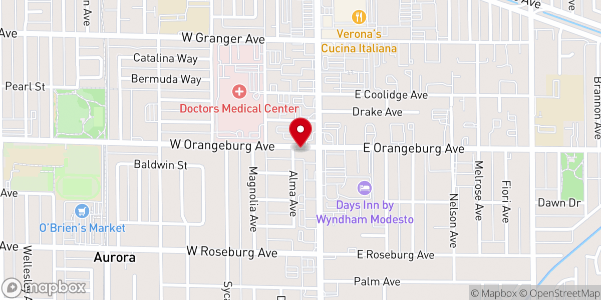 Map showing location of Iglesia Alcance Victoria Victory Outreach