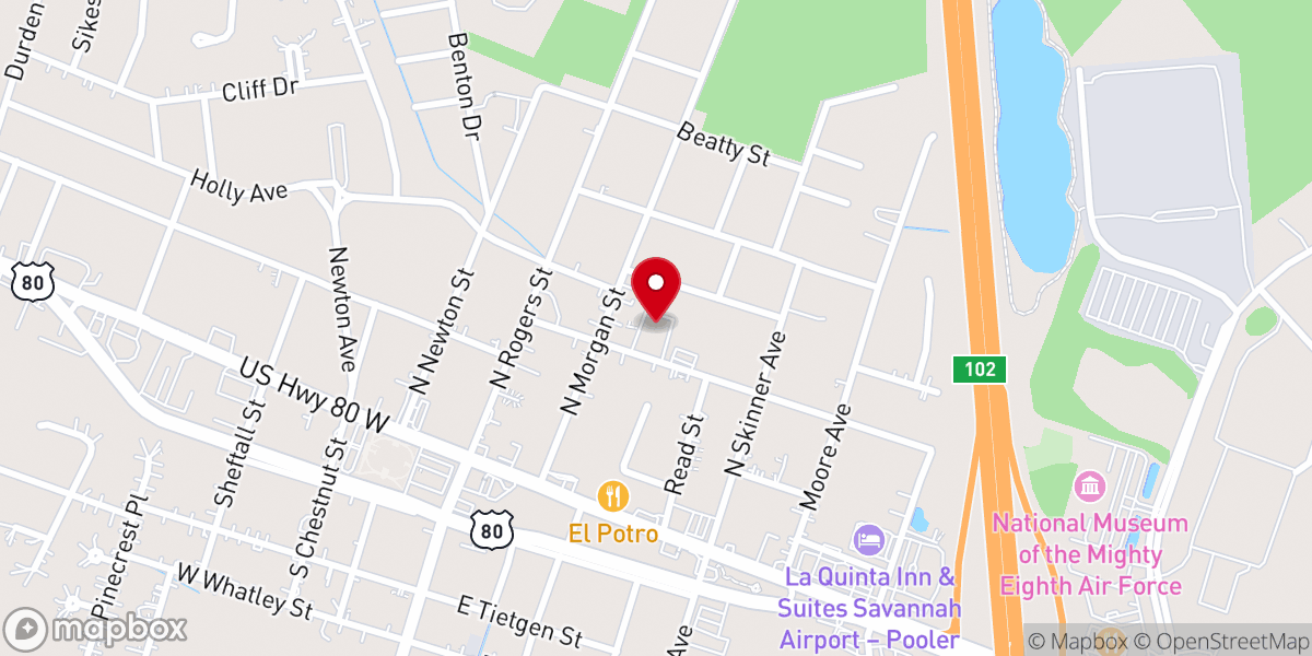 Map showing location of Rothwell Street Baptist Church
