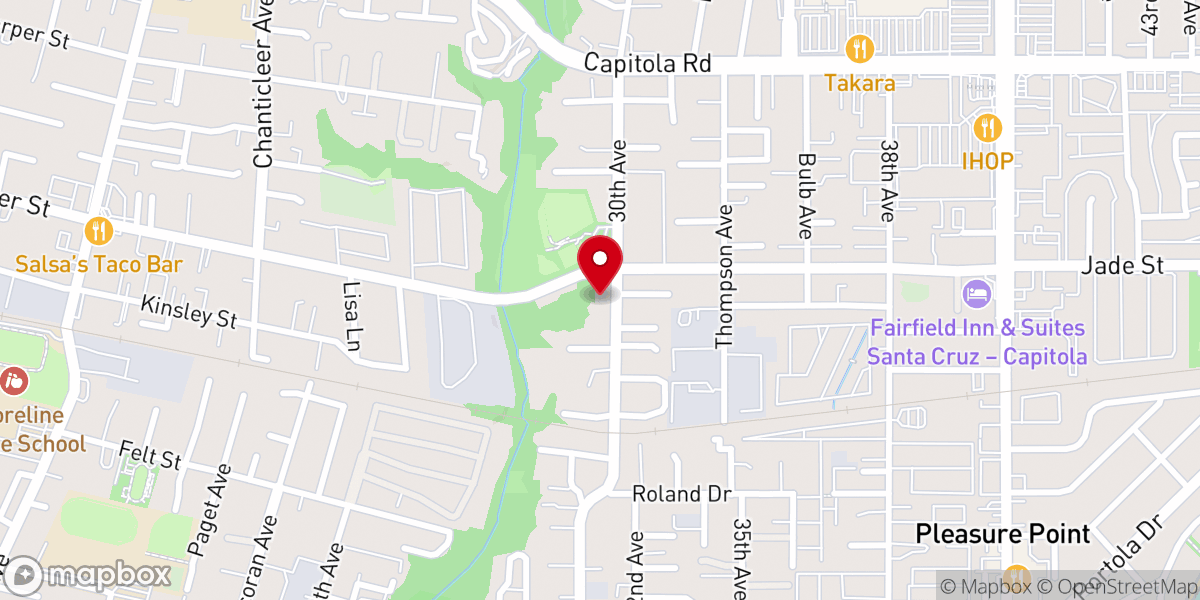 Map showing location of Santa Cruz Assembly of God Church