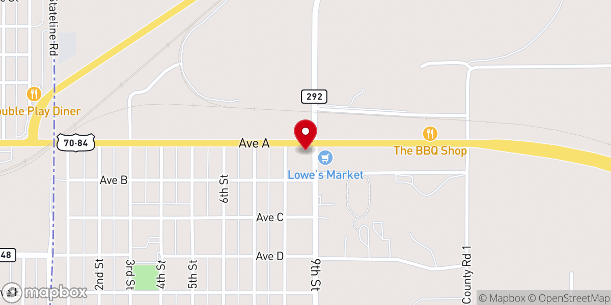 Map showing location of Farwell City Hall