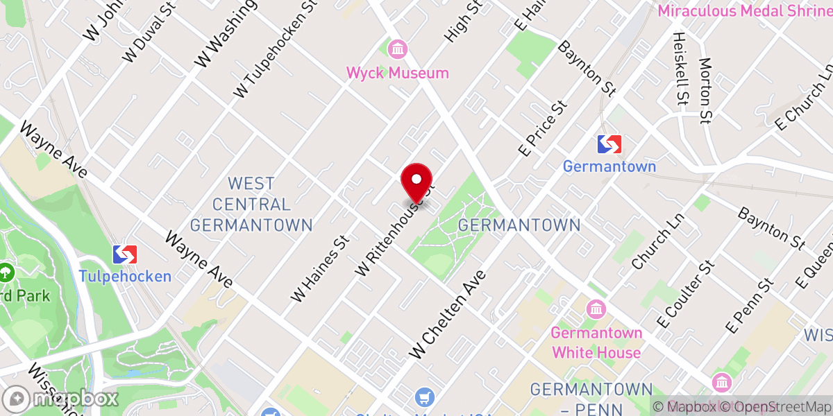 Map showing location of Mount Tabor Baptist Church