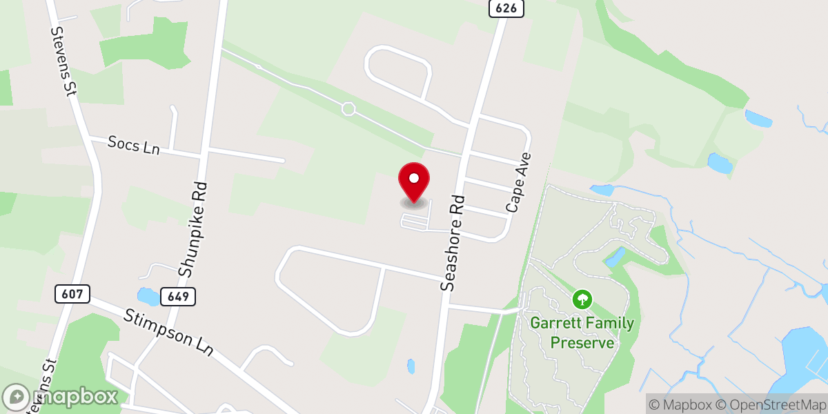 Map showing location of Hope Church Cape May