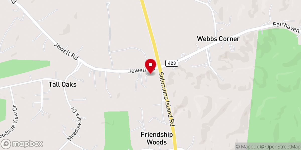 Map showing location of Friendship Community Baptist Church
