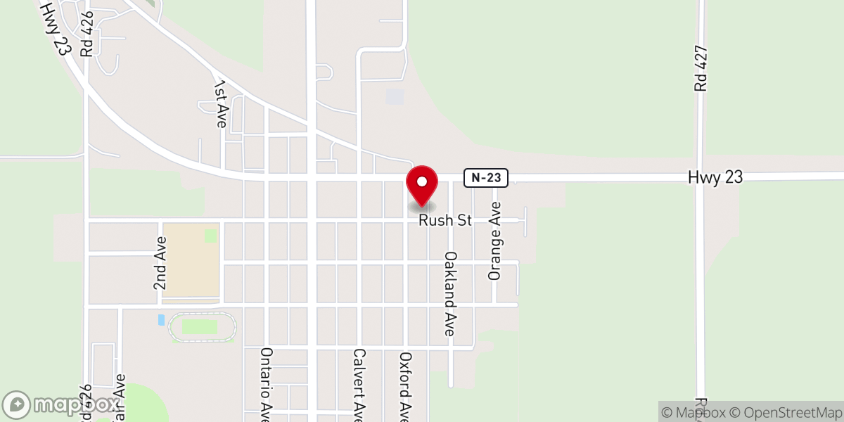 Map showing location of First Global Methodist Church of Elwood
