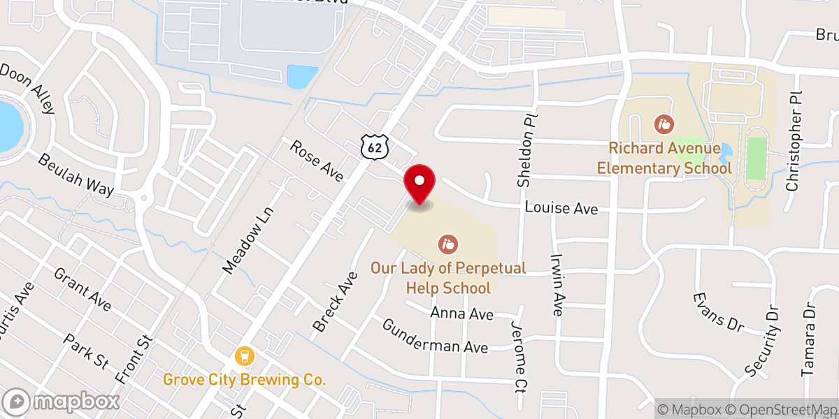 Map showing location of Our Lady of Perpetual Help School