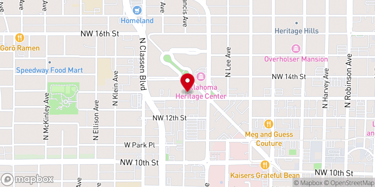 Map showing location of City Presbyterian Church