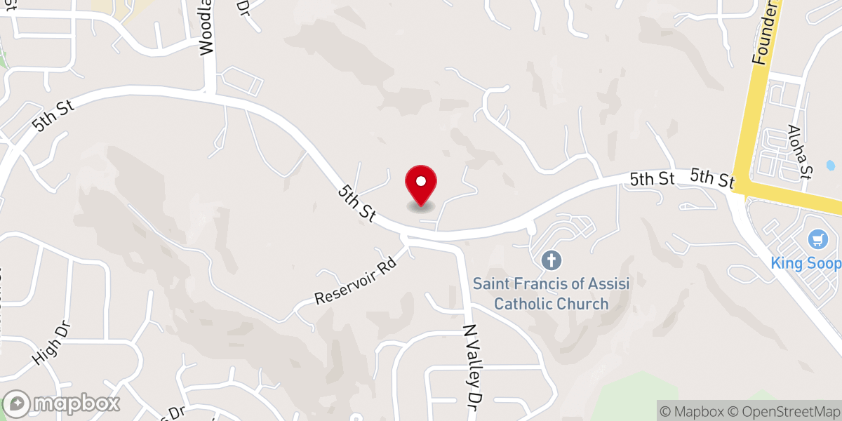 Map showing location of Cornerstone Presbyterian Castle Rock