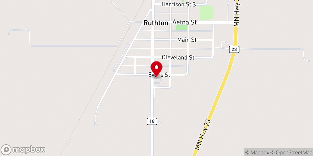 Map showing location of Peace Lutheran Church