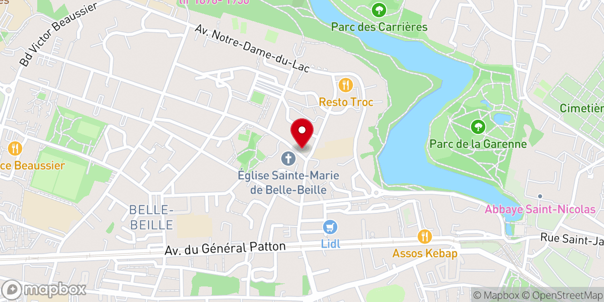Map showing location of Religieuses Saint Charles
