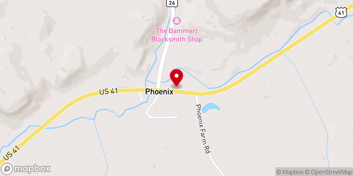 Map showing location of Phoenix Church — old Assumption of the Blessed Virgin Mary Catholic Church