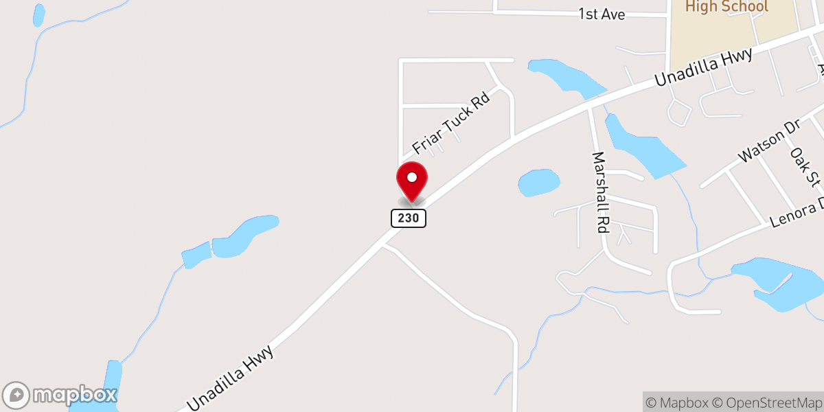 Map showing location of Babbs Church