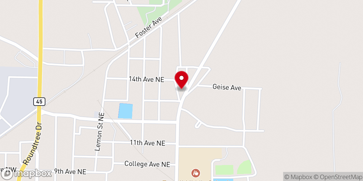Map showing location of Sardis Baptist Church