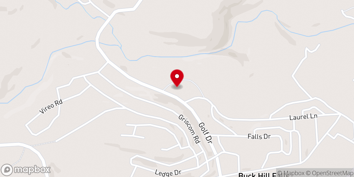 Map showing location of Buck Hill Tennis Club