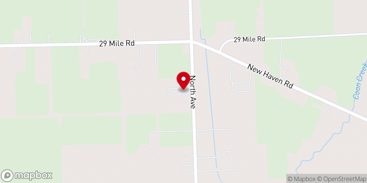 Map showing location of St. John Evangelical-Lutheran Church