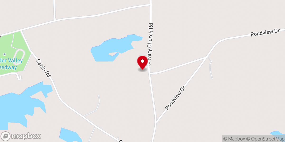 Map showing location of Calvary Baptist Church