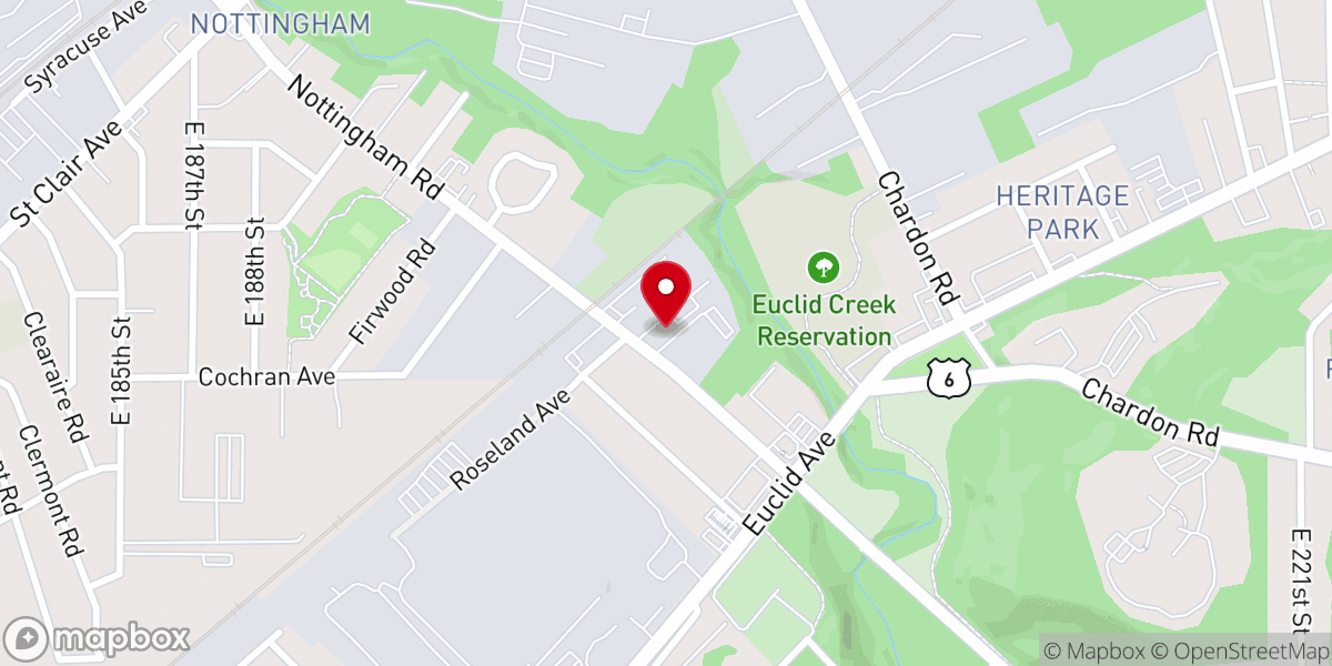 Map showing location of Jesus House Cleveland