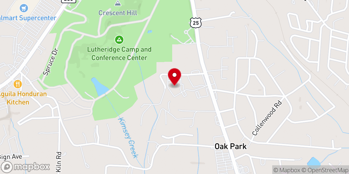 Map showing location of Saint Barnabas Catholic Church