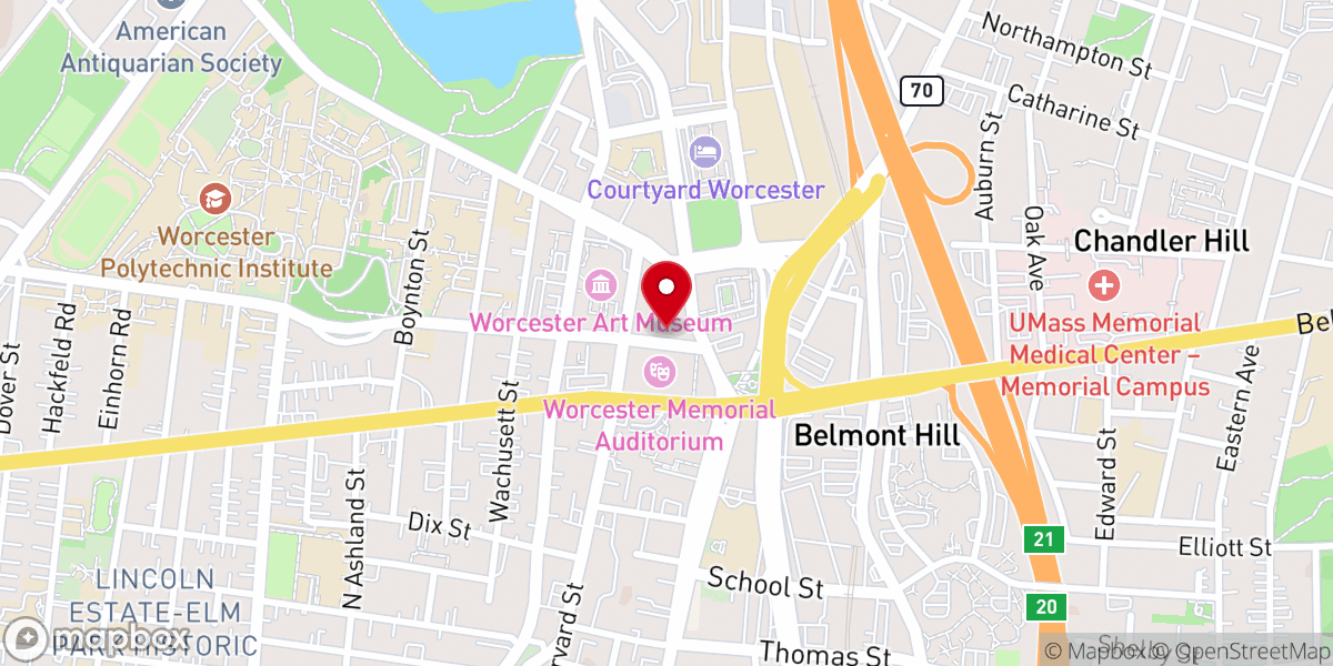 Map showing location of United Congregational Church