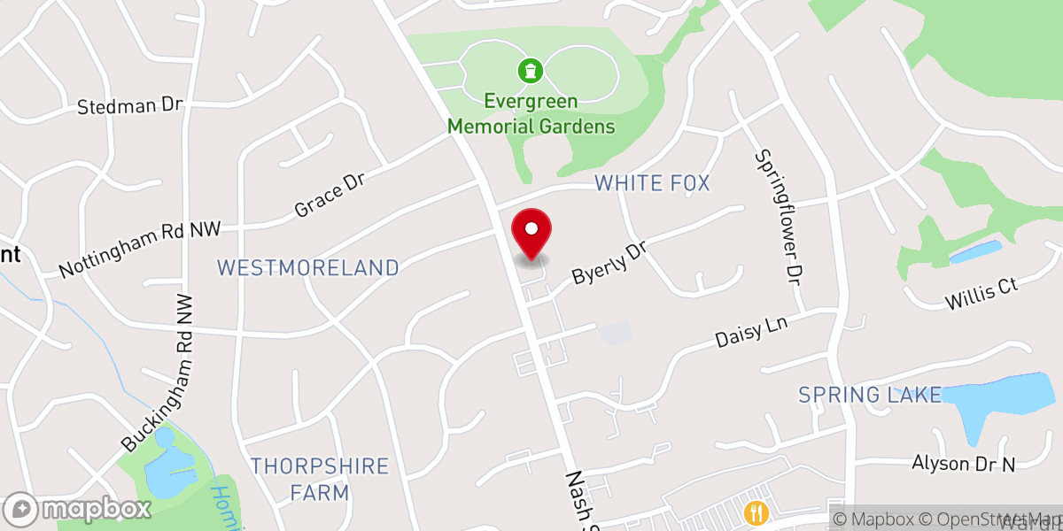 Map showing location of Global Methodist Church Wilson