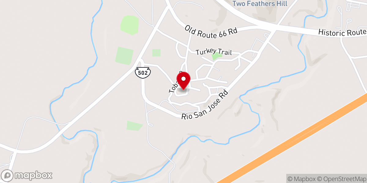 Map showing location of San José de la Laguna Mission Church and Convento Historic Site