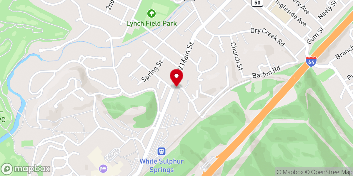 Map showing location of First Presbyterian Church