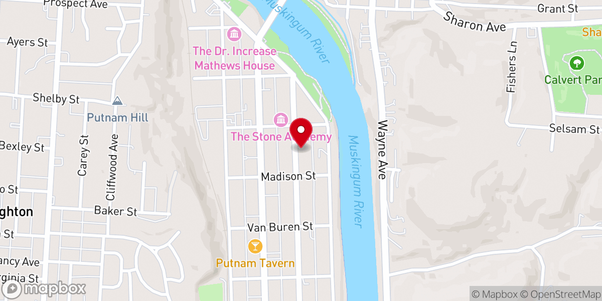 Map showing location of Calvary Missionary Baptist Church