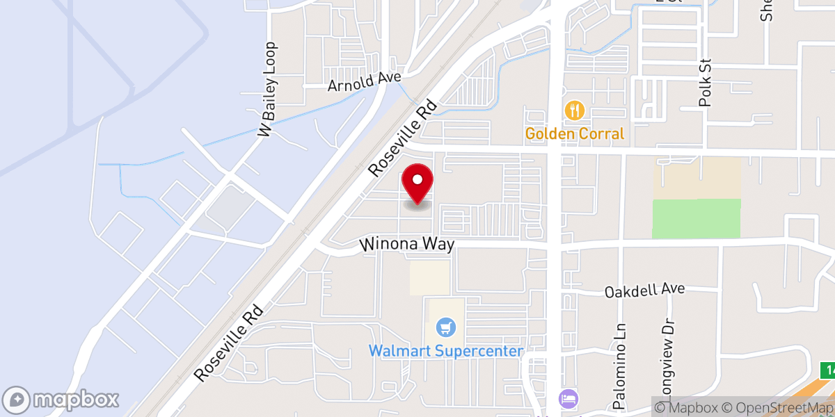 Map showing location of United Church of Sacramento