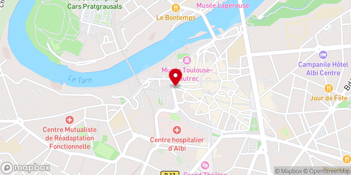 Map showing location of Paroisse Sainte Cécile Saint Salvy