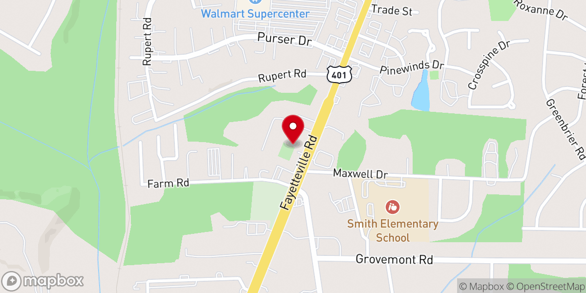 Map showing location of Myatt Church