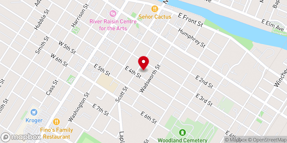 Map showing location of Trinity Faith Christian Church