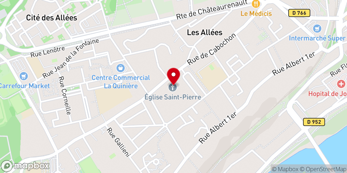 Map showing location of Presbytère Saint-Pierre
