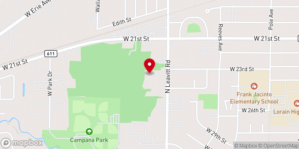 Map showing location of RCCG Jesus House Lorain