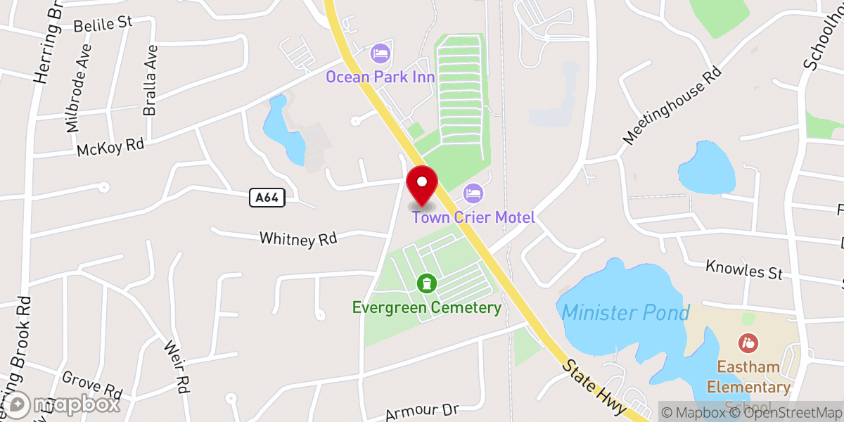Map showing location of Nauset Baptist Church