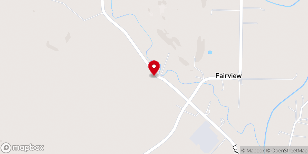 Map showing location of Fairview Community Church