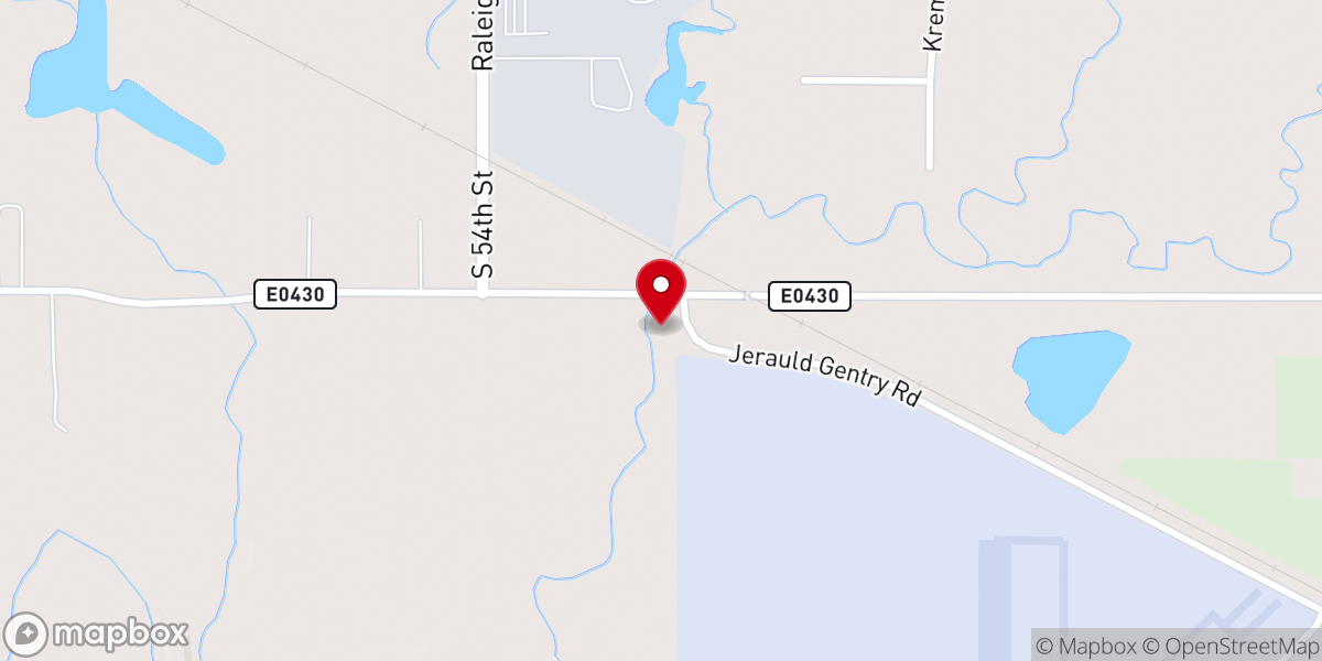 Map showing location of Pleasant-Vale Community Church