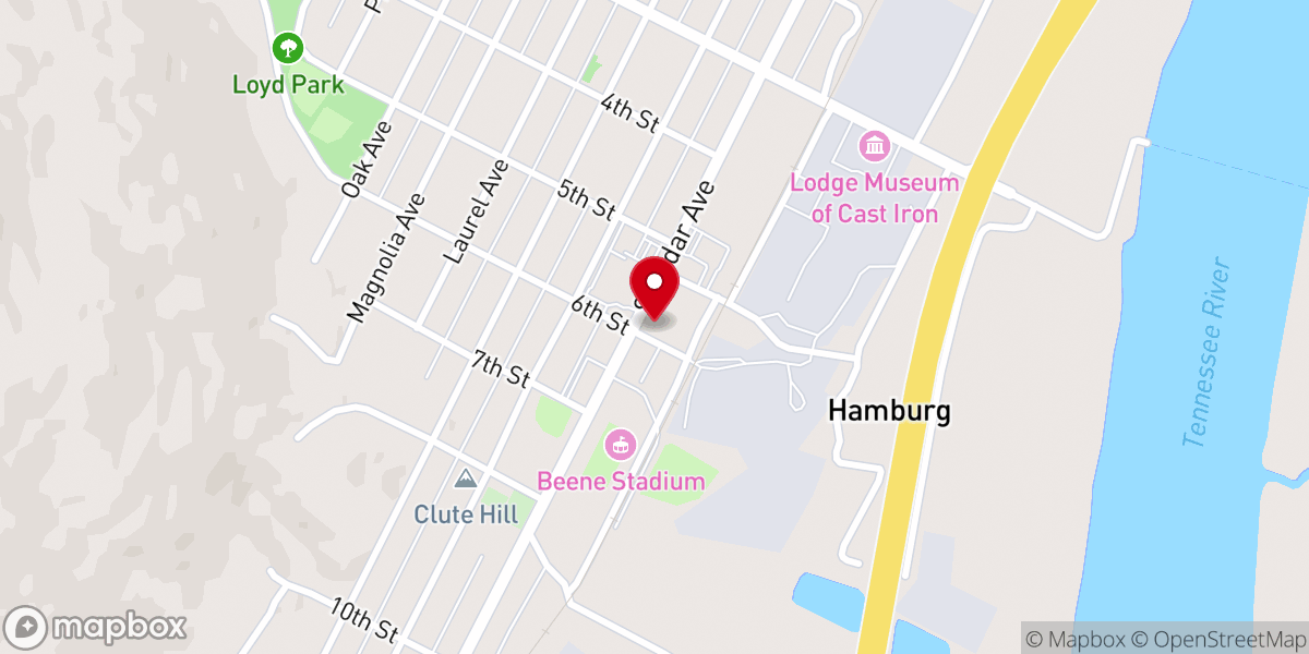 Map showing location of Church’s Tire and Service Center Inc.