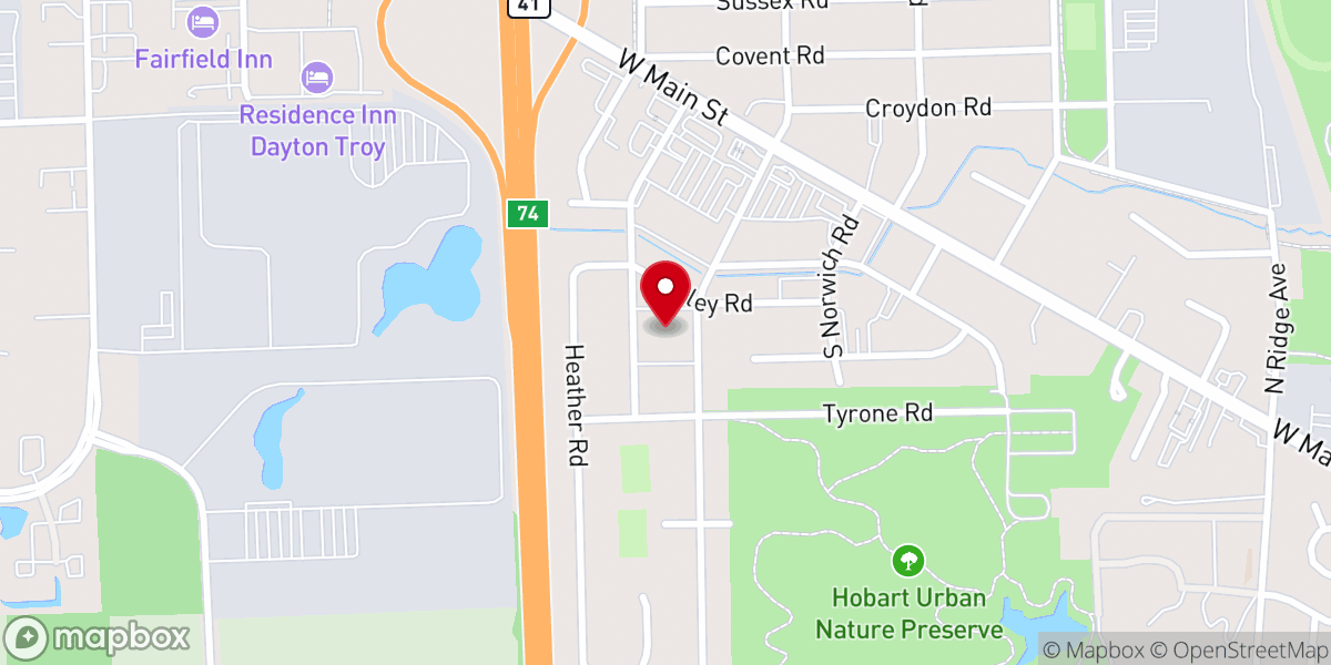 Map showing location of Trinity Episcopal Church