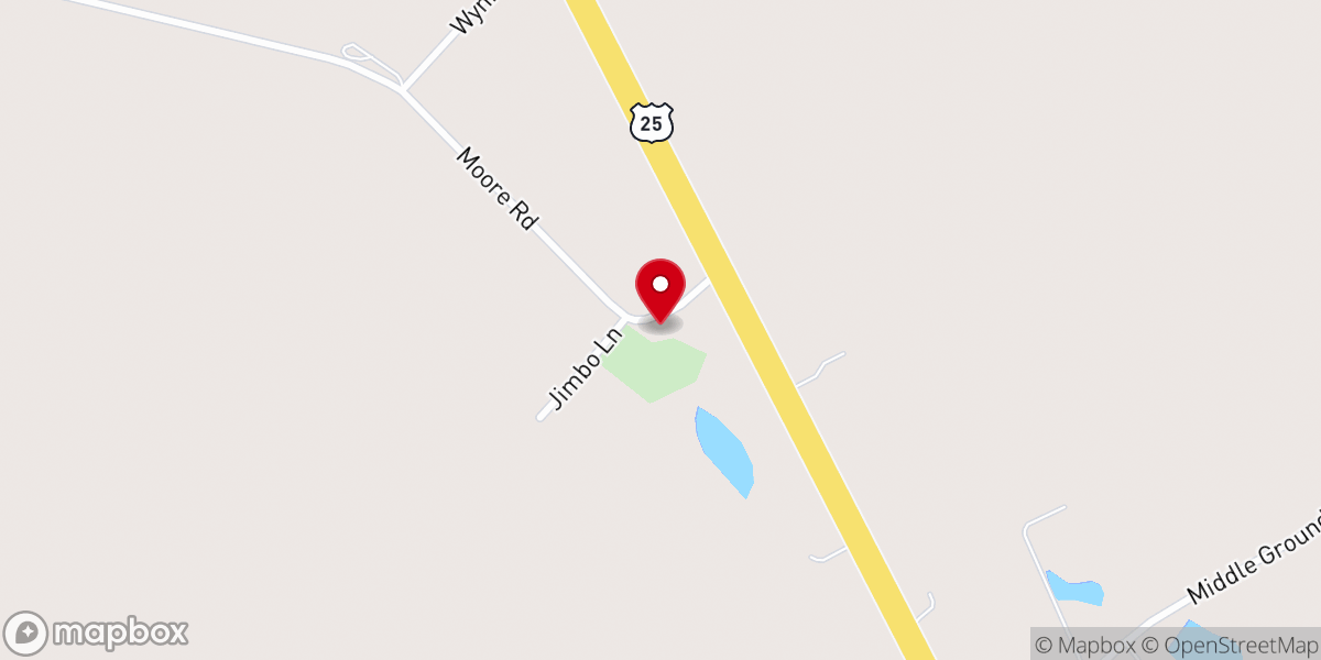 Map showing location of Upper Mill Creek Old Line Primitive Baptist Church
