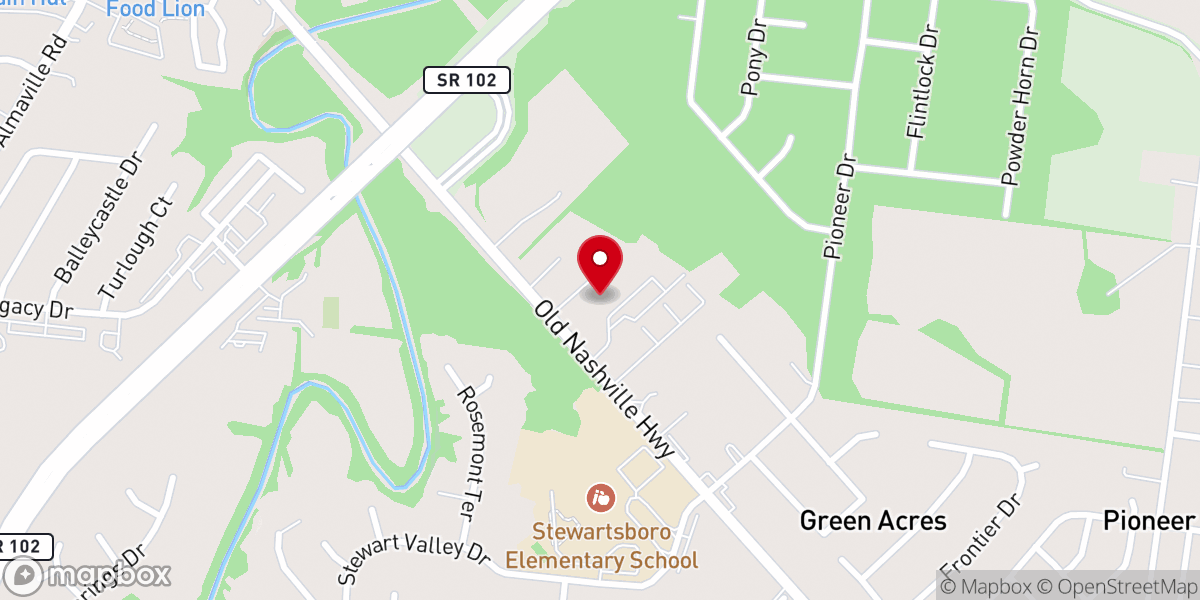 Map showing location of St. Luke Catholic Church